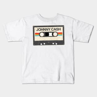 kurniamarga vintage cassette tape Johnny cash Kids T-Shirt